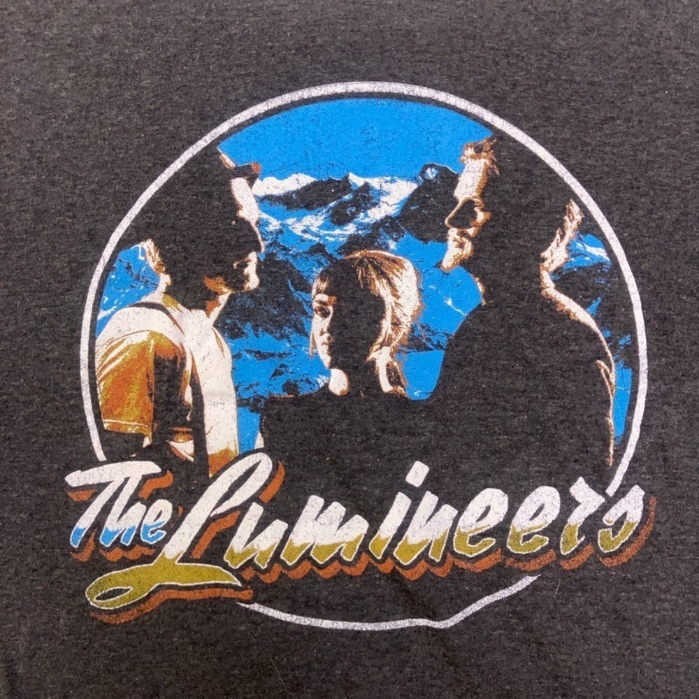 The Lumineers Unisex Mens M T-Shirt Graphic Print‎ Heathered Gray Alt Folk Music